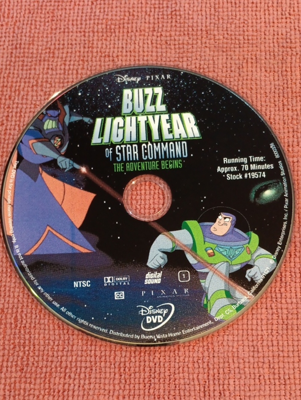2/$12 Buzz Lightyear of Star Command DVD *NO CASE*